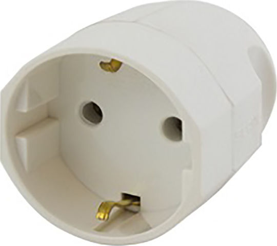 Scame Female Schuko Plug White 16A