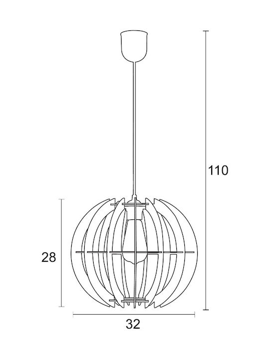 ArkoLight Hängende Deckenleuchte Einfaches Licht für Fassung E27 Beige