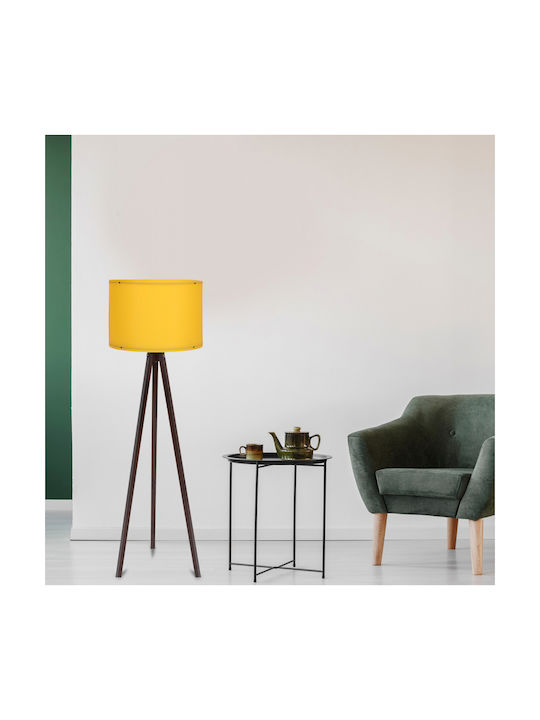 HomeMarkt Floor Lamp H145xW38cm. with Socket for Bulb E27 Yellow