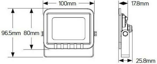 Geyer Waterproof LED Floodlight 10W Natural White 4000K IP65
