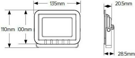 Geyer Waterproof LED Floodlight 20W Warm White 3000K IP65