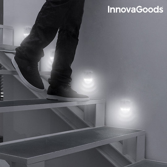 InnovaGoods LED Lumină Comutator pentru dulapuri cu Alimentare cu baterie și Senzor de mișcare 2buc