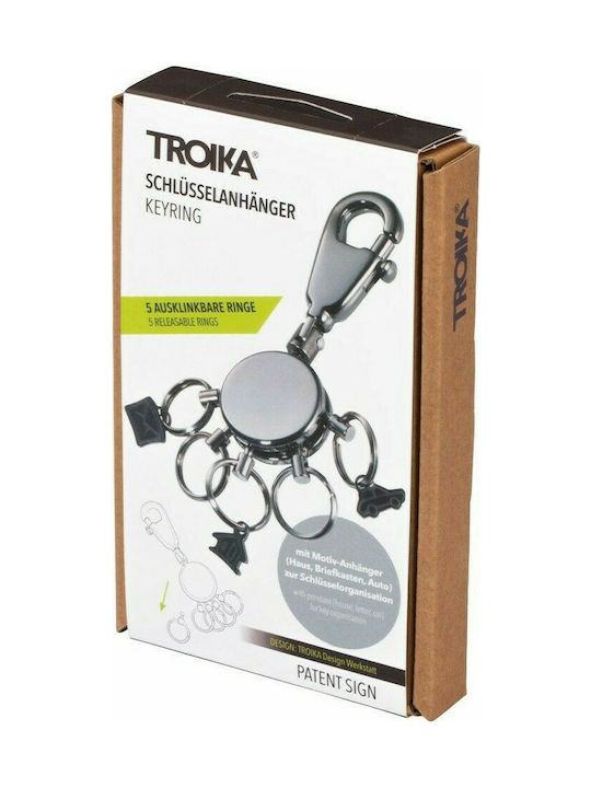 Troika Keychain Metallic Silver