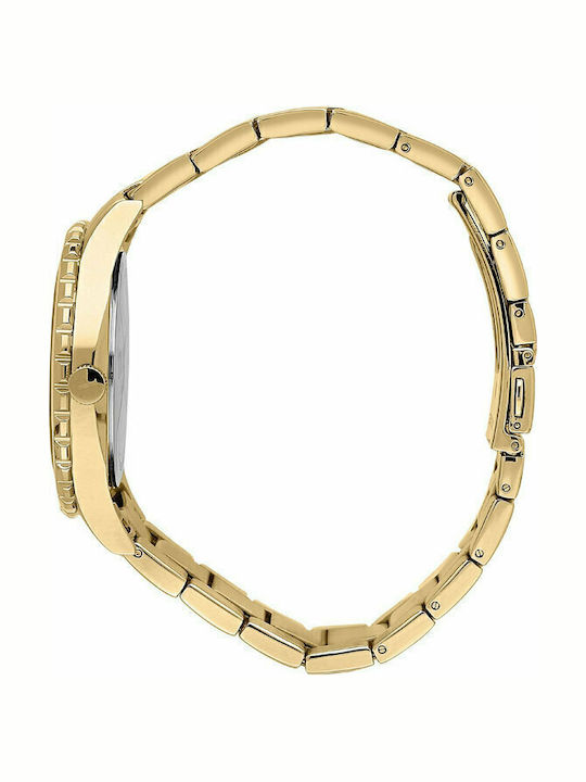 Trussardi T-Logo Men's Watch 45mm Battery with Gold Metal Bracelet