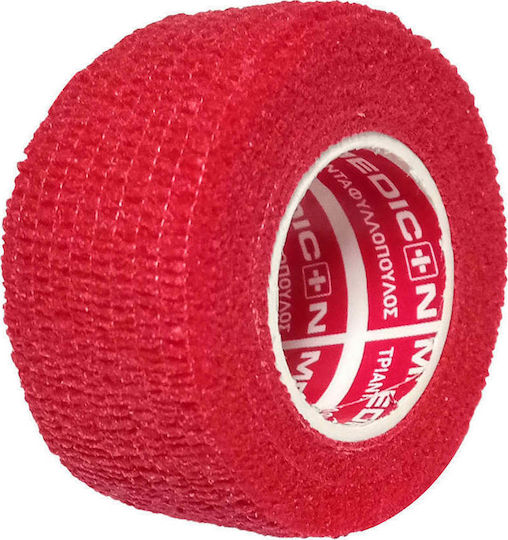 Medicin Elastic Cohesive Bandage 2.5cm x 4.5m Red