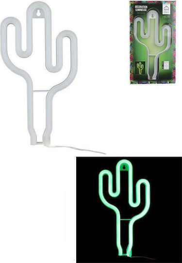 Kids Decorative Lamp Cactus Transparent 14x2.2x26.2εκ.