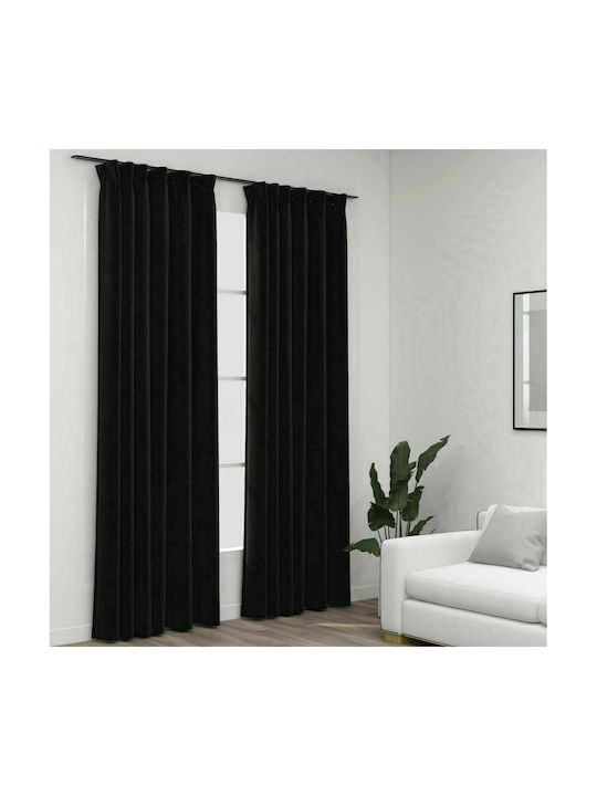 vidaXL Curtain Blackout with Pencil Pleat Charcoal 140x225cm