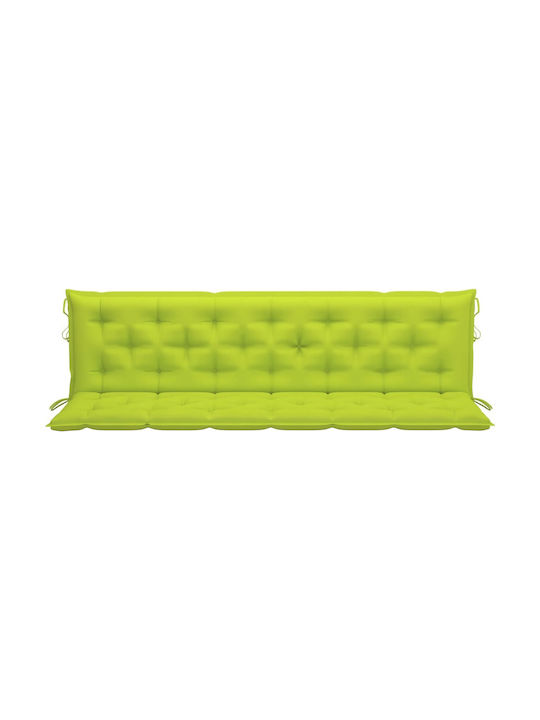 vidaXL Garden Swing Cushion with Backrest Bright Green 200x50cm