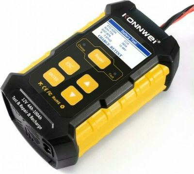 Konnwei KW510 Digital Battery Tester with Crocodile Clips 12V