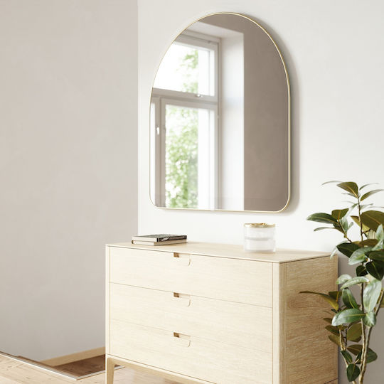 Umbra Hubba Oglindă de Perete cu Auriu Ramă din Metalic 92x87cm 1buc