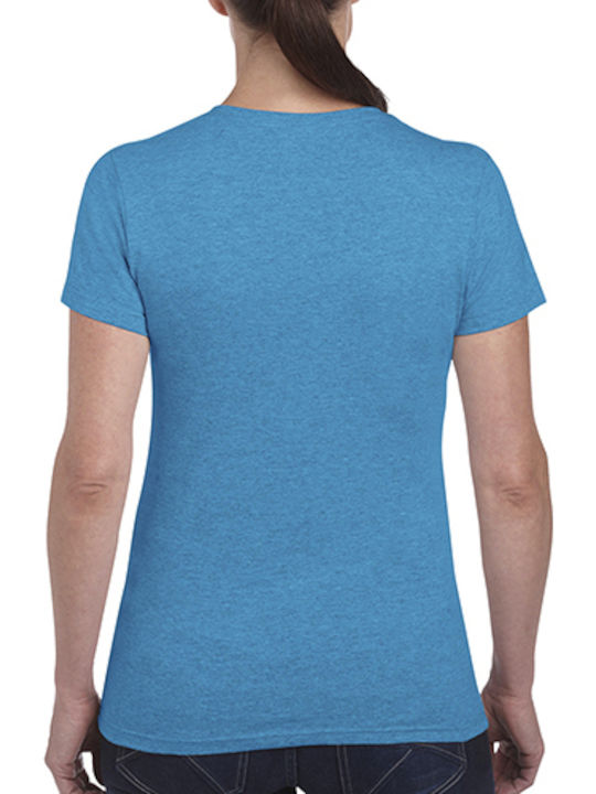 Gildan Γυναικείο Διαφημιστικό T-shirt Κοντομάνικο σε Χρώμα