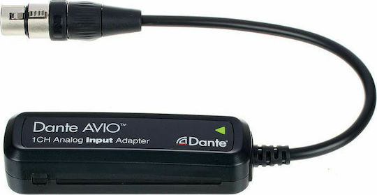 Dante AVIO Analog Input Конвертор XLR женски към RJ-45 женски Черен 1бр