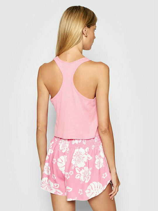 Guess Women's Summer Crop Top Sleeveless Pink