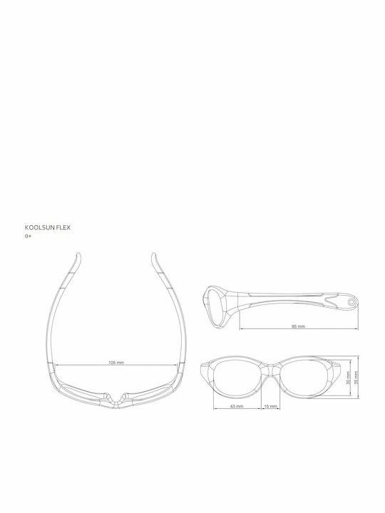 Koolsun Flex 0-3 Years Baby White Kids Sunglasses for 0-3 Years