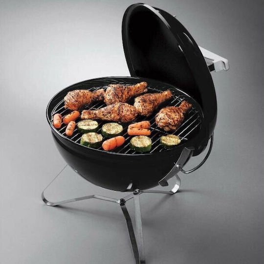 Weber Smokey Joe Rostfreier Stahl Tragbar Holzkohlegrill Kessel mit Deckel und Thermometer 37cmx37cm