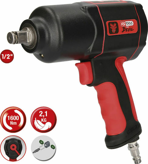 Ks Tools 515.1200 Air Impact Wrench 1/2 with Maximum Torque 163.15kgm