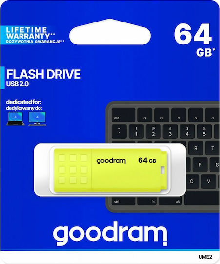 GoodRAM UME2 64GB USB 2.0 Stick Κίτρινο