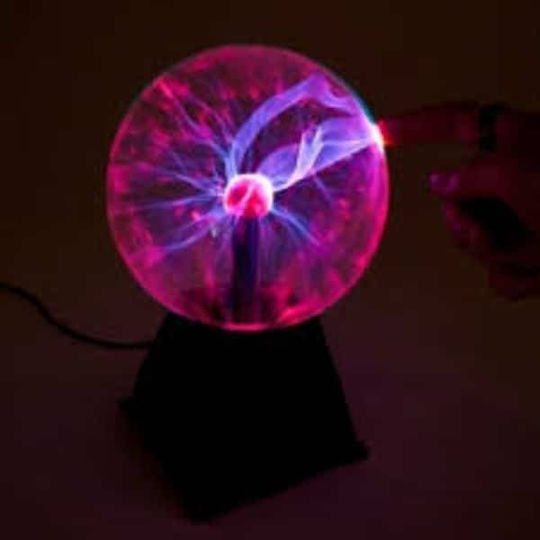 Dekorative Lampe Plasma-Kugel Schwarz