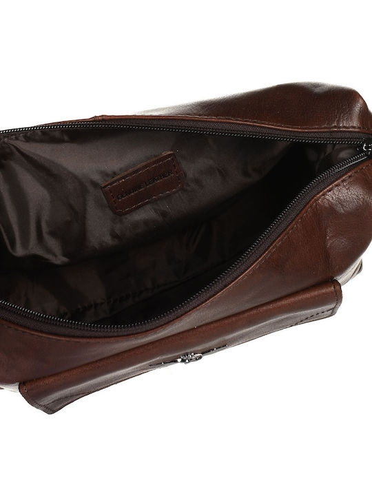 Leather Men's Handbag Brown