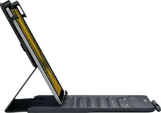Logitech Flip Cover cu Tastatură în Engleză Marea Britanie Negra (Universal 9-10.1" - Universal 9-10.1") 920-008341