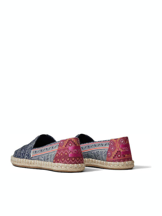 Rope Women's Fabric Espadrilles Indigo Floral