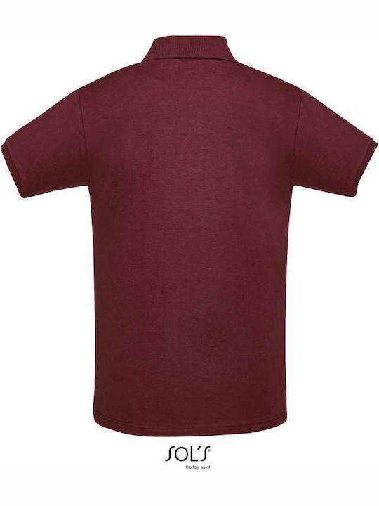 Sol's Perfect Men's Short Sleeve Promotional Blouse Burgundy