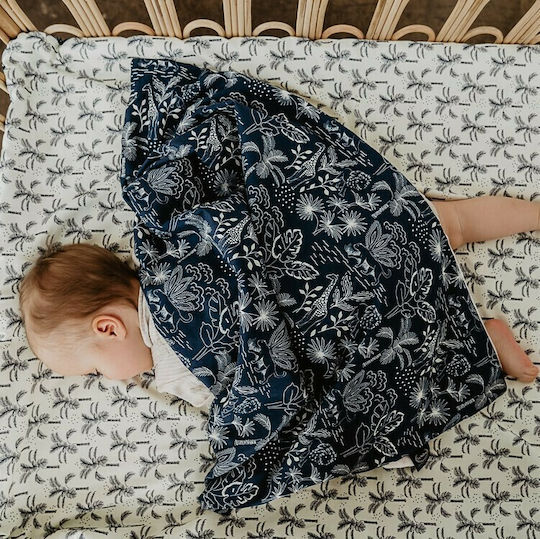La Millou Decke Wickeltücher für Kinderzimmer Boho Coco Samt Khaki 80x100cm