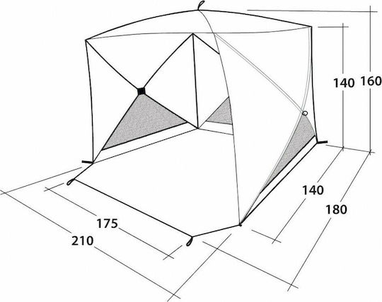 Outwell Compton 4 Ατόμων Λευκή