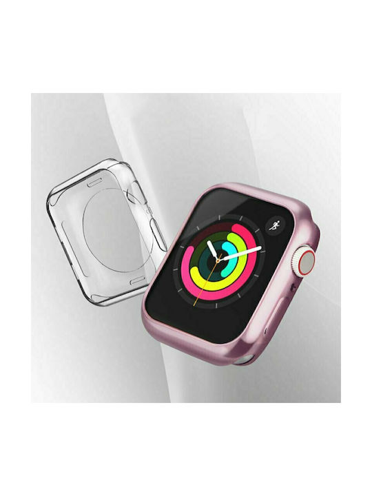 Dux Ducis Gel Silicone Case in Pink color for Apple Watch 44mm
