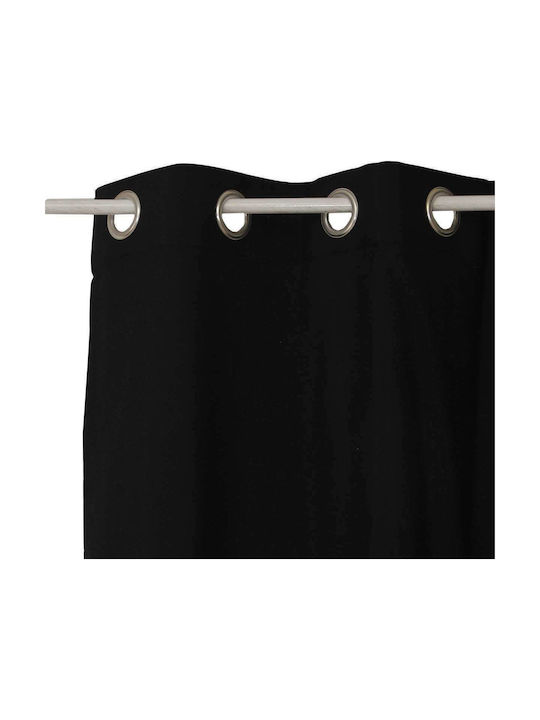 Decocraft Curtain with Grommet Basic Black 140x260cm