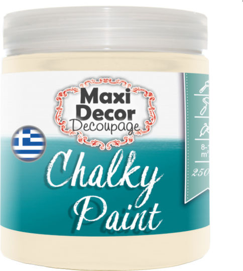 Maxi Decor Chalky Paint Χρώμα Κιμωλίας 522 Κρεμ Κρεμ Εκρού 750ml 430000067