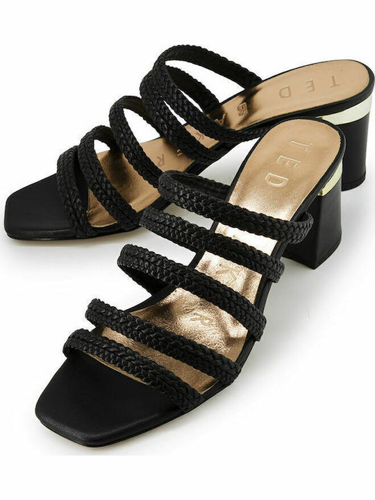 246917 Din piele Sandale Negre