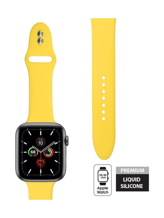 Crong Liquid Strap Silicone with Pin Yellow (Apple Watch 38/40/41/42mm) CRG-40LQB-YEL