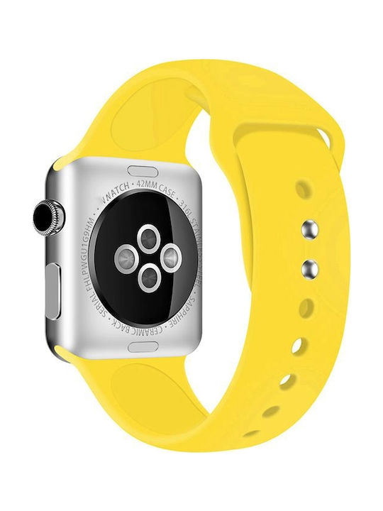 Crong Liquid Strap Silicone with Pin Yellow (Apple Watch 38/40/41/42mm) CRG-40LQB-YEL