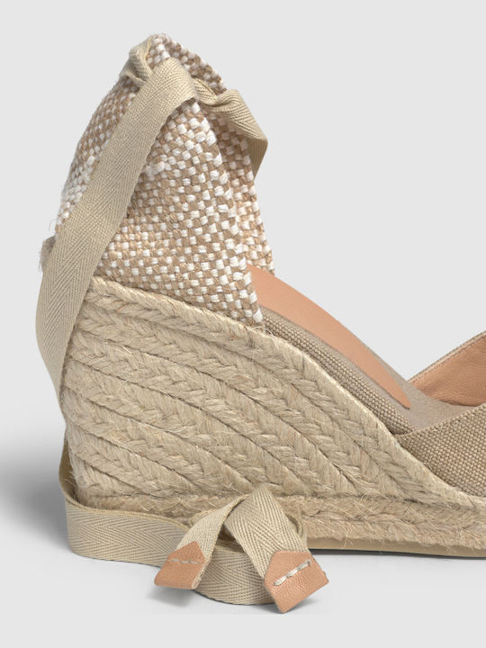 Chiara Women's Fabric Platform Espadrilles Beige