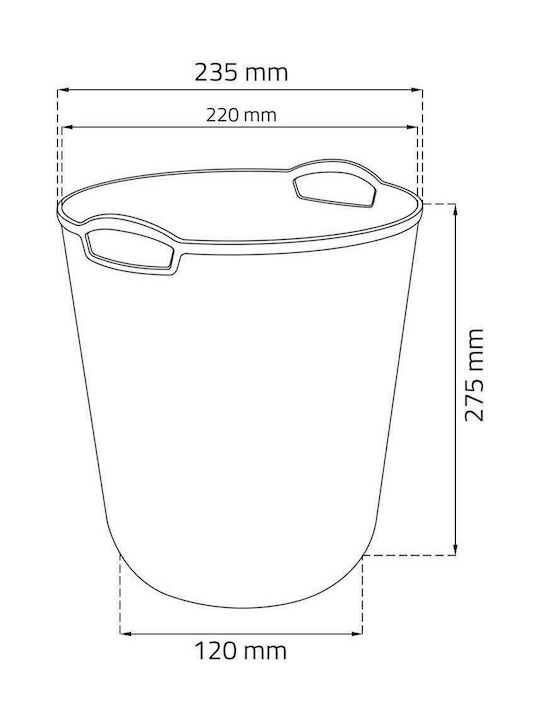 Curver Πλαστικό Καλάθι Knit 7lt Μπεζ 23.5x23.5x27.5cm