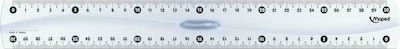 Maped Ruler Plastic Transparent 30cm with Handle Υποδεκαμετρο