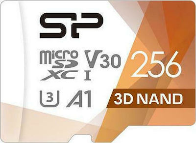 Silicon Power Superior Pro microSDXC 256GB Class 10 U3 V30 A1 UHS-I με αντάπτορα