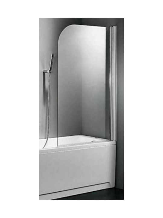 Axis X850 455-X850T-100 Shower Screen Bathtub with Hinged Door 85x140cm Clear Glass