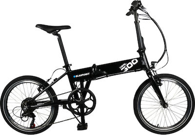 Blaupunkt Carl 300 20" Black Foldable Electric City Bike with 7 Speeds