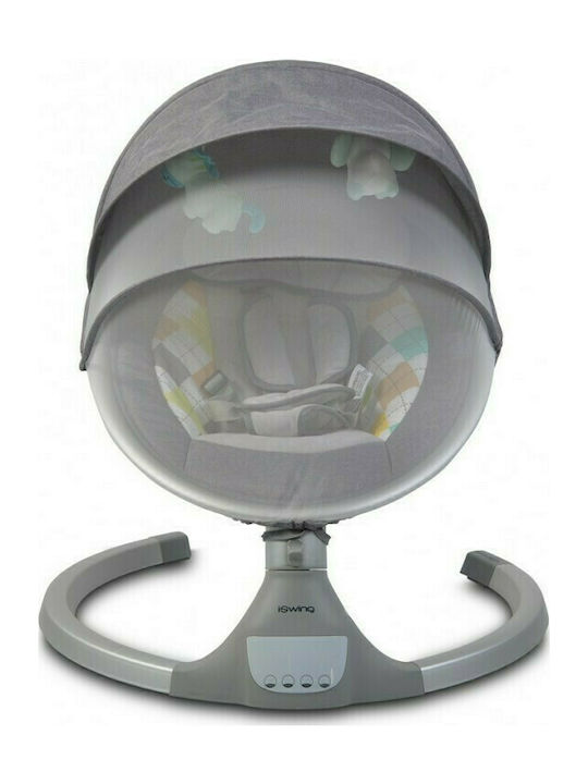 Cangaroo Electric Baby Relax iSwing with Music Light Grey for Child up to 9kg