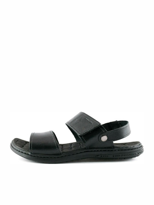 Pegada Men's Leather Sandals Black 131286-03