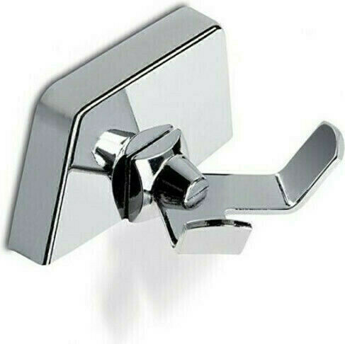 Geesa Standard Άγκιστρο Μπάνιου Διπλό με Βίδες ​6.5x3.5cm Ασημί