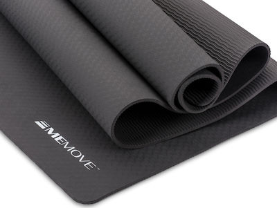 Memove Στρώμα Γυμναστικής Yoga/Pilates Μαύρο (183cm x 61cm x 0.6cm)