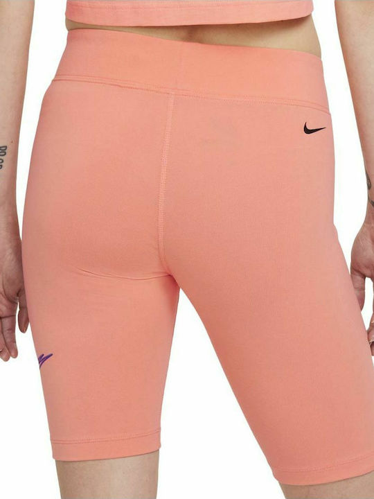 Nike Essential Formare Colanti de femei de ciclism Colanti Talie inalta Portocaliu