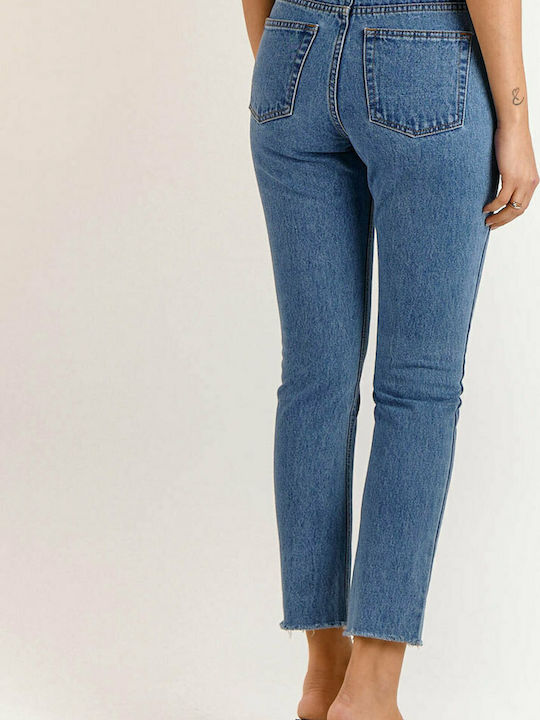 Salt & Pepper Jeans Cropped Kelly Medium Ψηλόμεσο Γυναικείο Jean