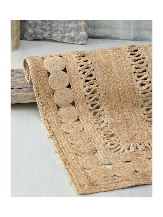 Rythmos Tahoe Teppich Rechteckig Sommer aus Jute Beige