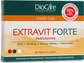 DioCare Extravit Forte Multivitamin for Energy 30 Tablets