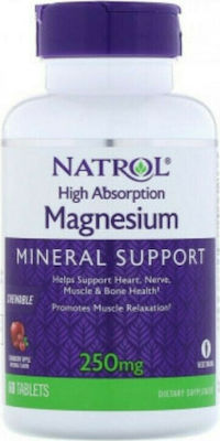 Natrol High Absorption Magnesium Cranberry Apple 250mg 60 ταμπλέτες