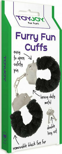 ToyJoy Furry Fun Cuffs Handcuffs in Black Color